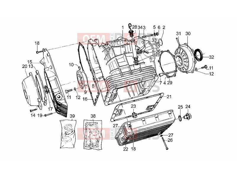 ENGINE » Crankcase - Motoguzzi SP 1000 1982