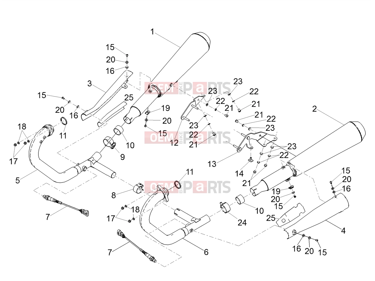 MOTOGUZZI V9 Bobber 850 ABS Engine » Exhaust pipe