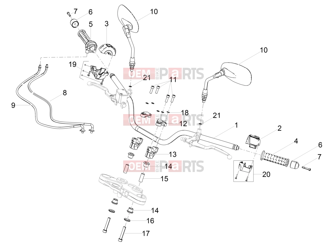 MOTOGUZZI V9 Roamer 850 ABS Handlebar - Controls » Handlebar - Controls