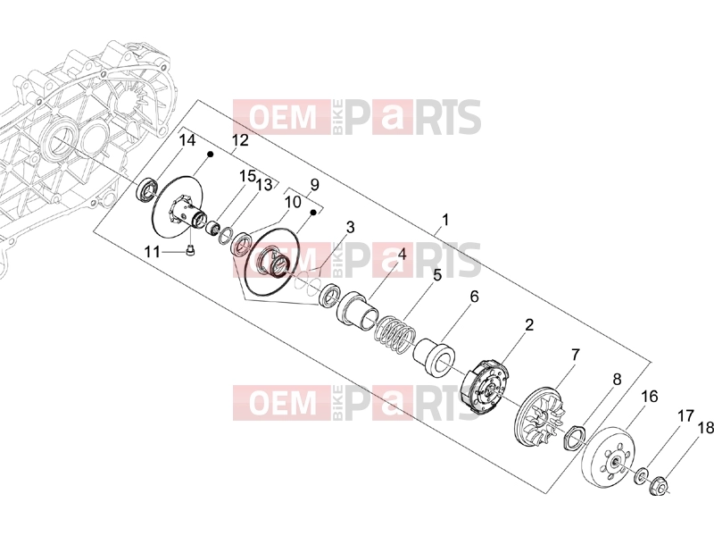 PIAGGIO MP3 125 ie 2008-2011 (EMEA) Engine » Driven pulley