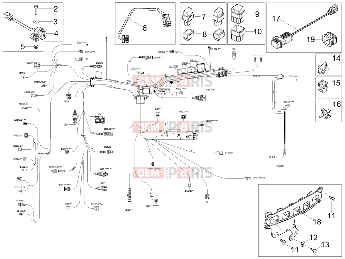 MOTOGUZZI V 85 TT e4 ABS 2019 (EMEA) Electrical systems » Central electrical system