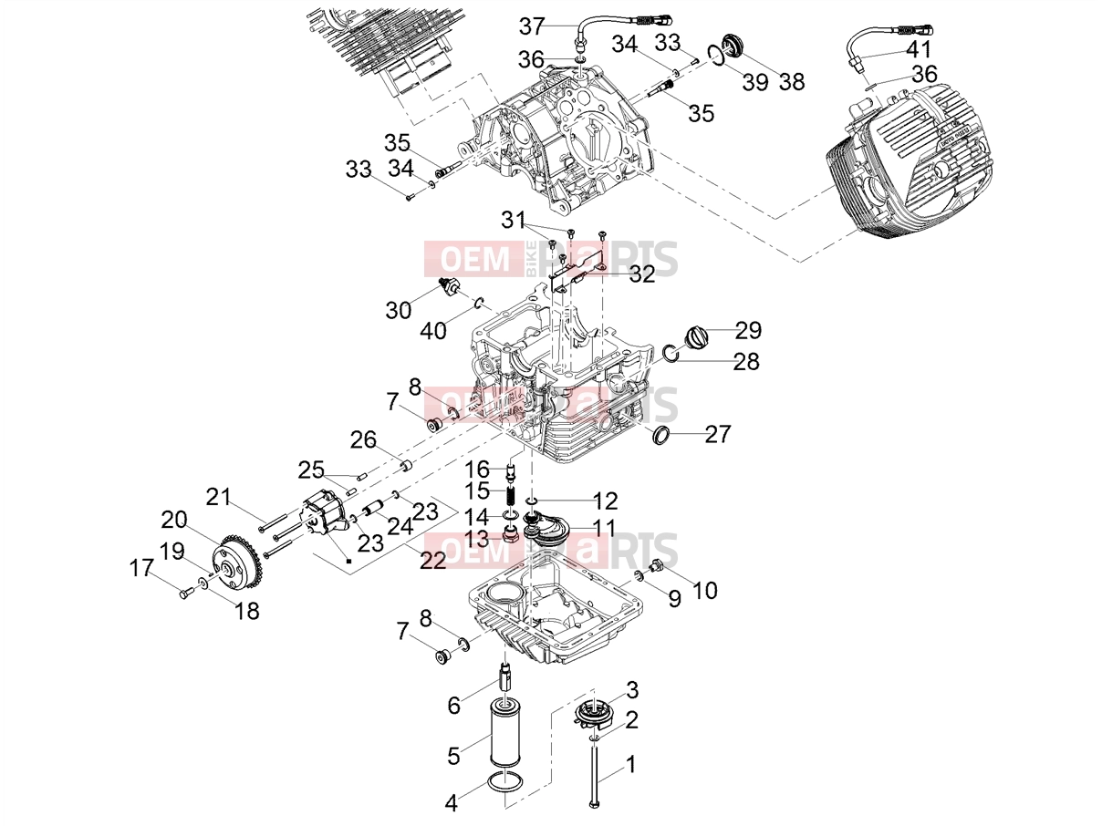 Engine » Lubrication - Motoguzzi V 85 TT e4 ABS 2019 (EMEA)