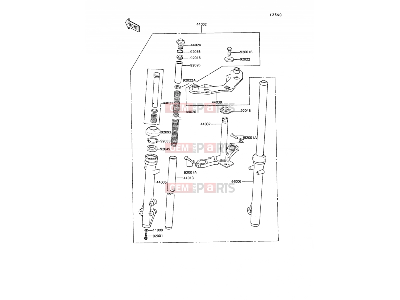Front Fork - Kawasaki AR50 (AR50-C8) 1990