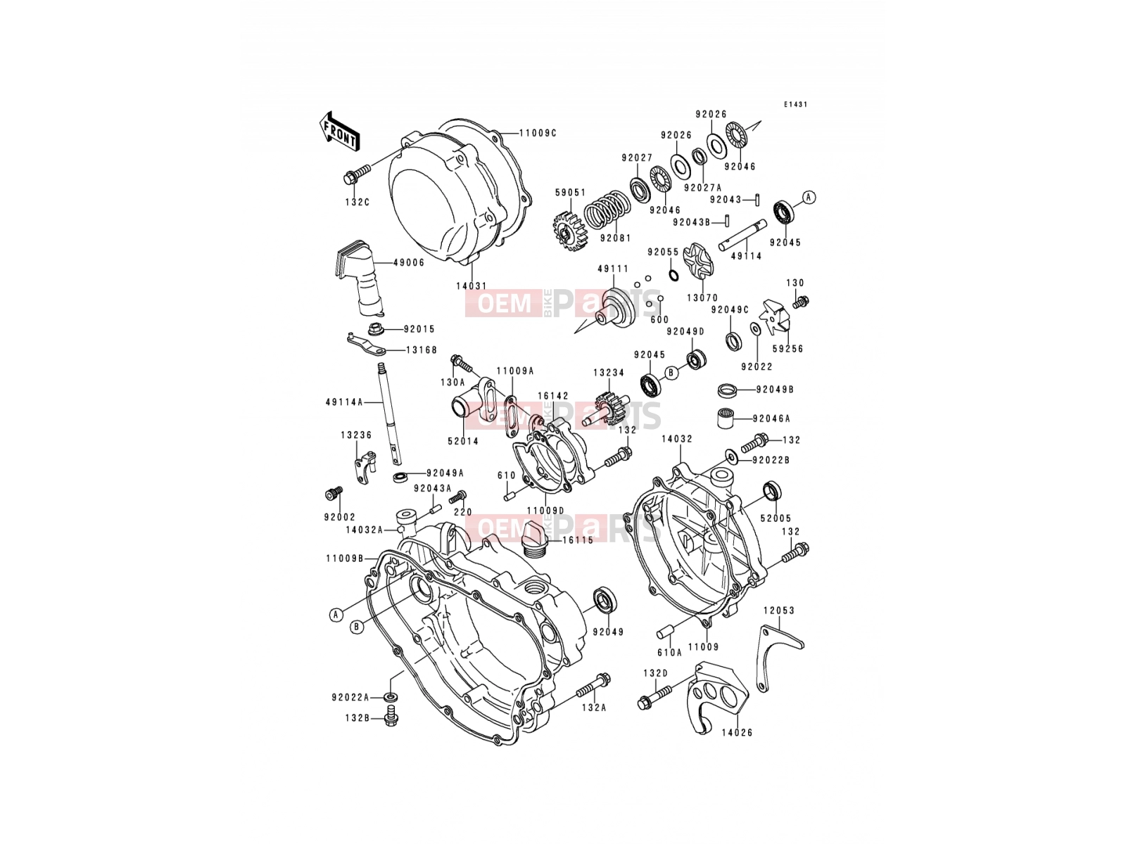 Engine Cover(s) - Kawasaki KDX200 (KDX200-E4) 1992