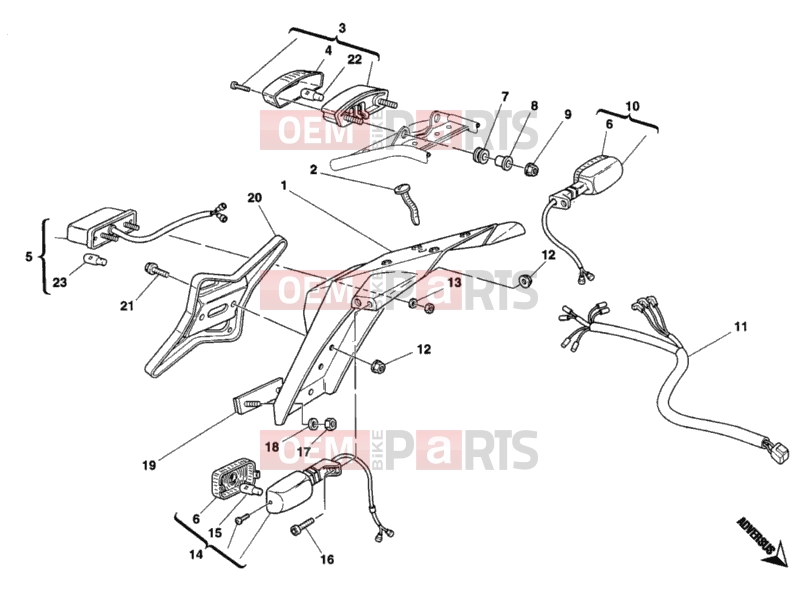 DUCATI 2007 Monster 400 TAILLIGHT » LIGHTING SYSTEM