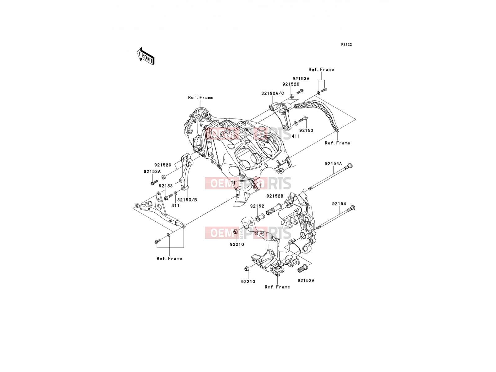 Engine Mount - Kawasaki 1400GTR (ZG1400A9F) 2009