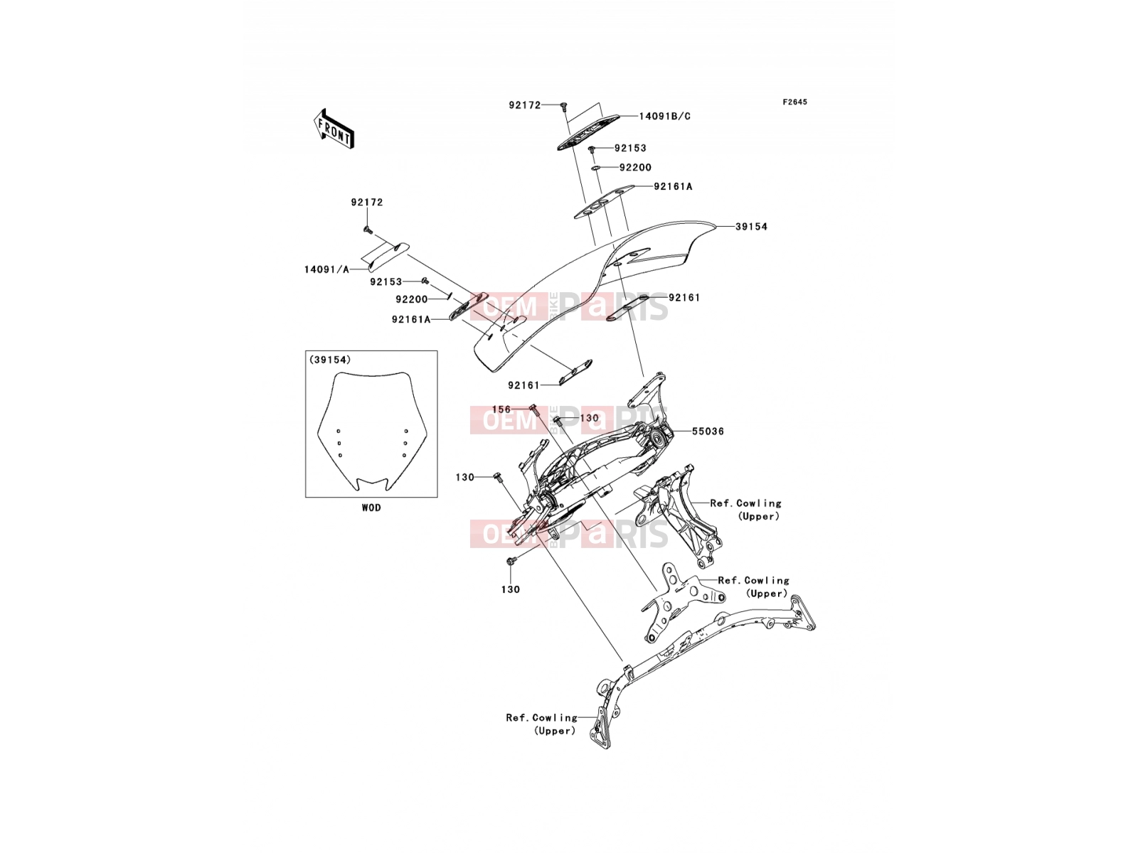 Windshield - Kawasaki 1400GTR (ZG1400A9F) 2009