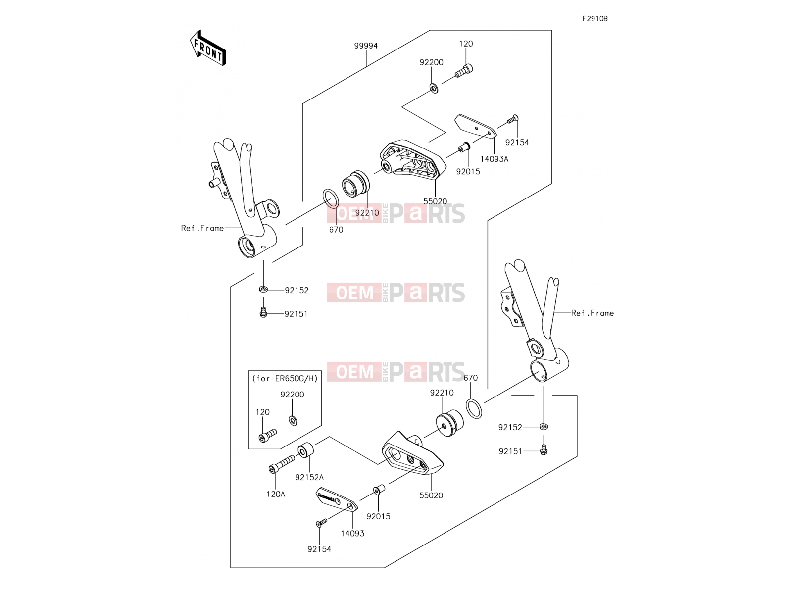 Accessory(Frame Slider) - Kawasaki NINJA 650 (EX650KHFA) 2017