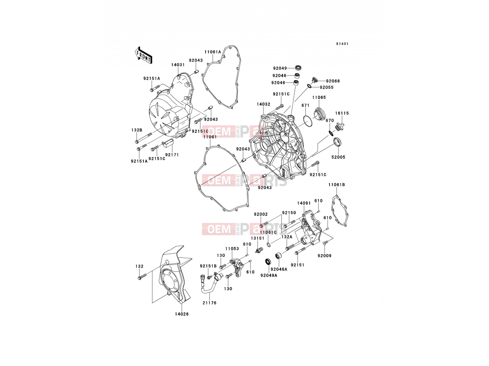 Engine Cover(s) - Kawasaki ER-6f ABS (EX650DBF) 2011