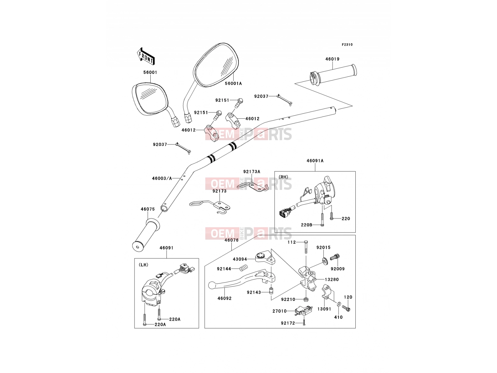 KAWASAKI 2011 Handlebar
