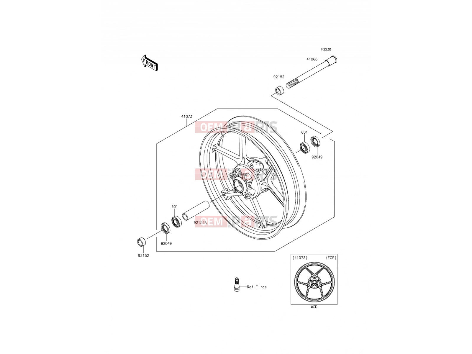 KAWASAKI 2012 Front Hub