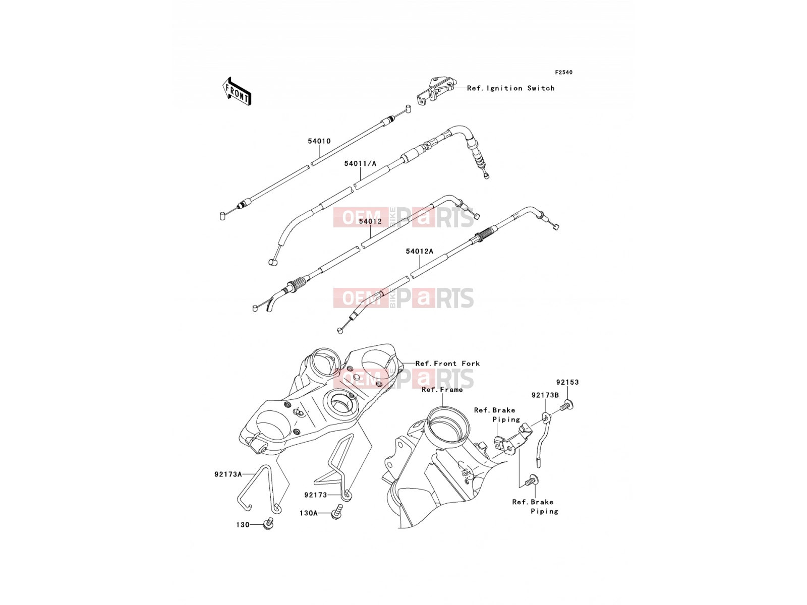 Cables - Kawasaki VERSYS ABS (KLE650DCF) 2012