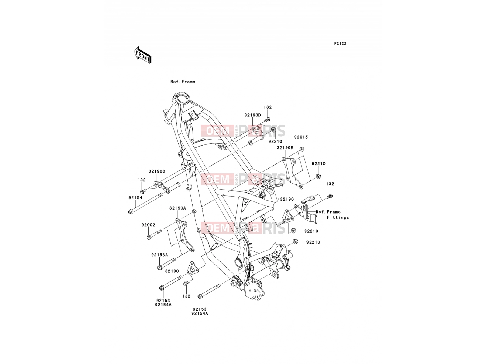 Engine Mount - Kawasaki D-TRACKER 125 (KLX125DDF) 2013