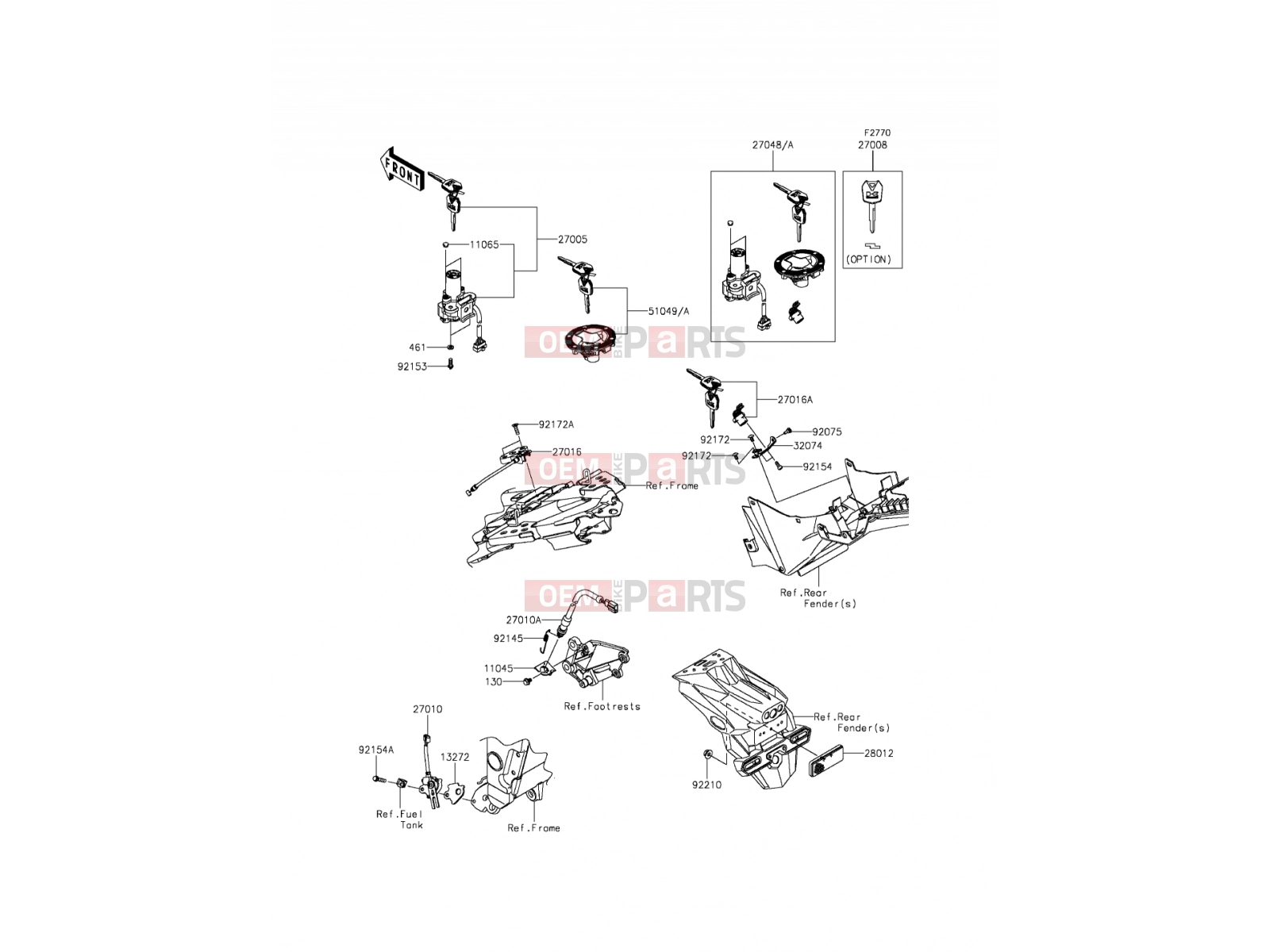 Ignition Switch - Kawasaki NINJA 300 ABS (EX300BDF) 2013