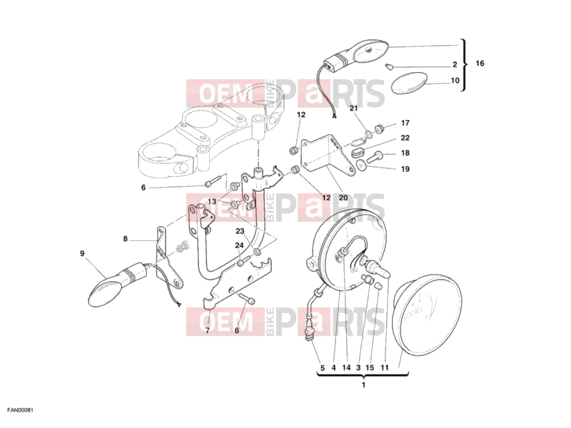 DUCATI 2007 Monster S2R 1000 HEADLIGHT » LIGHTING SYSTEM