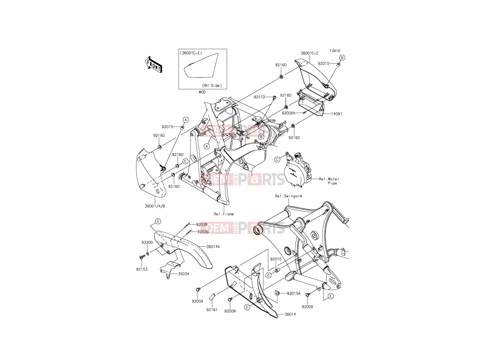 KAWASAKI 2014 Side Covers/Chain Cover