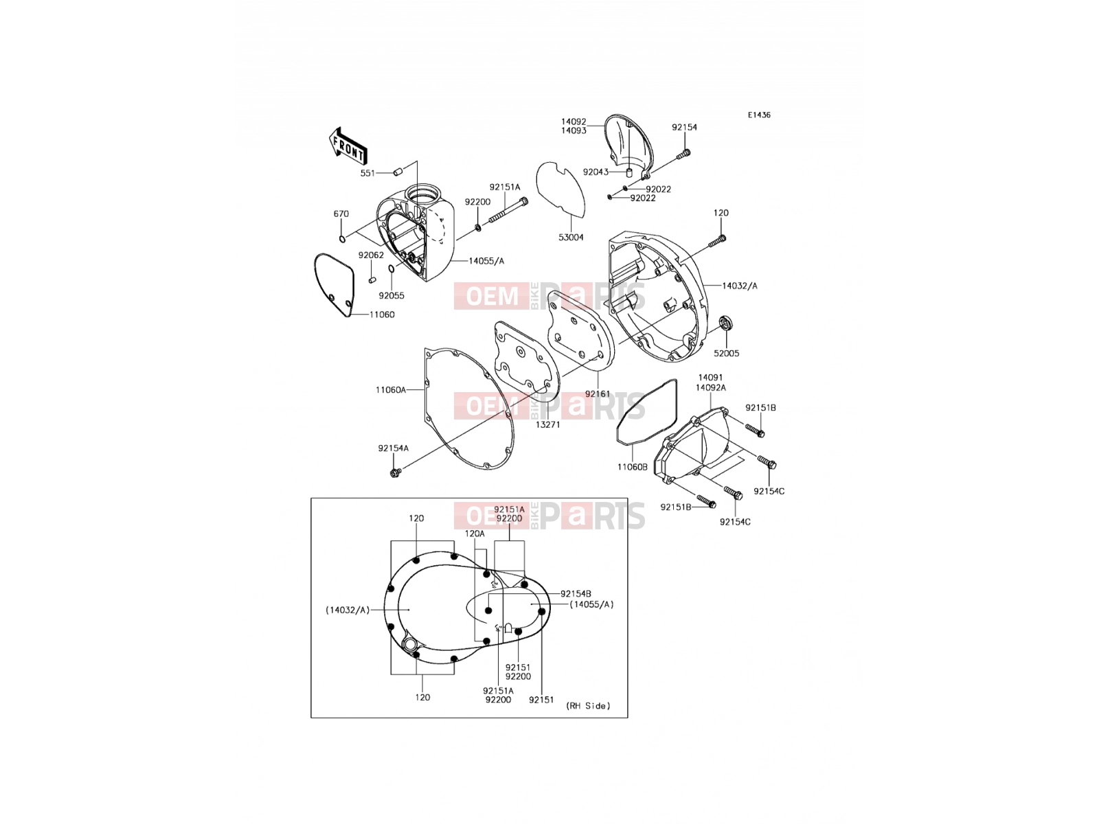 KAWASAKI 2015 Right Engine Cover(s)