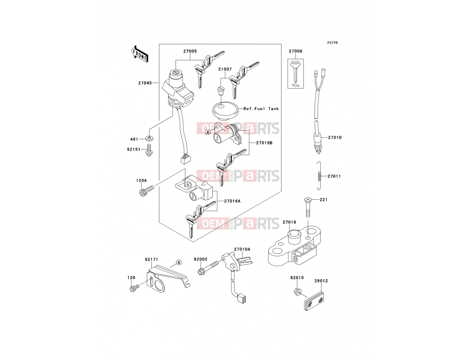 KAWASAKI 2001 Ignition Switch