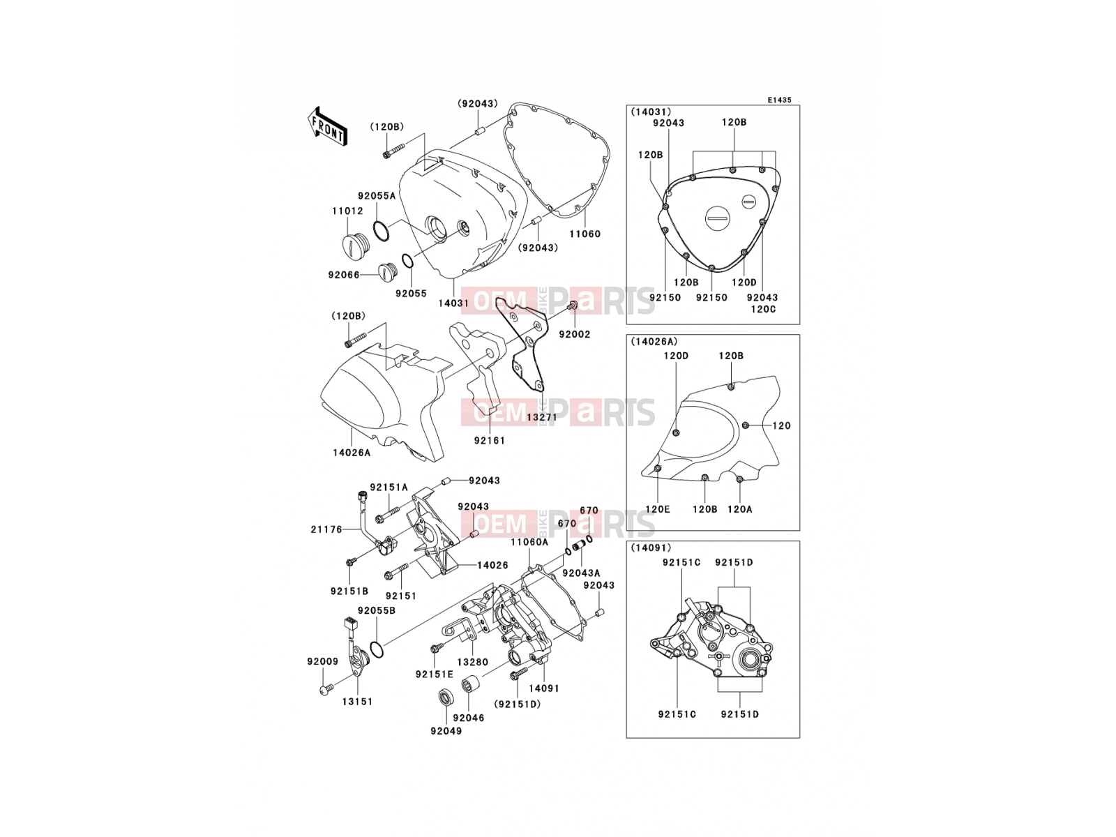 KAWASAKI 2006 Left Engine Cover(s)