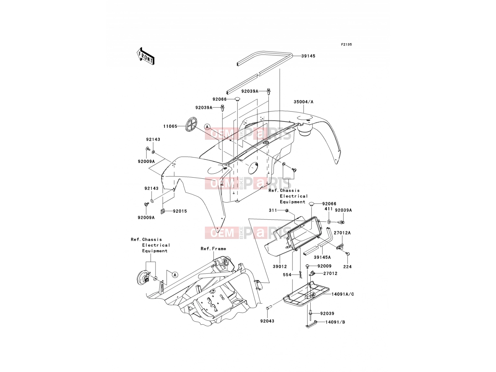 Front Box - Kawasaki MULE 610 4x4 (KAF400A8F) 2008