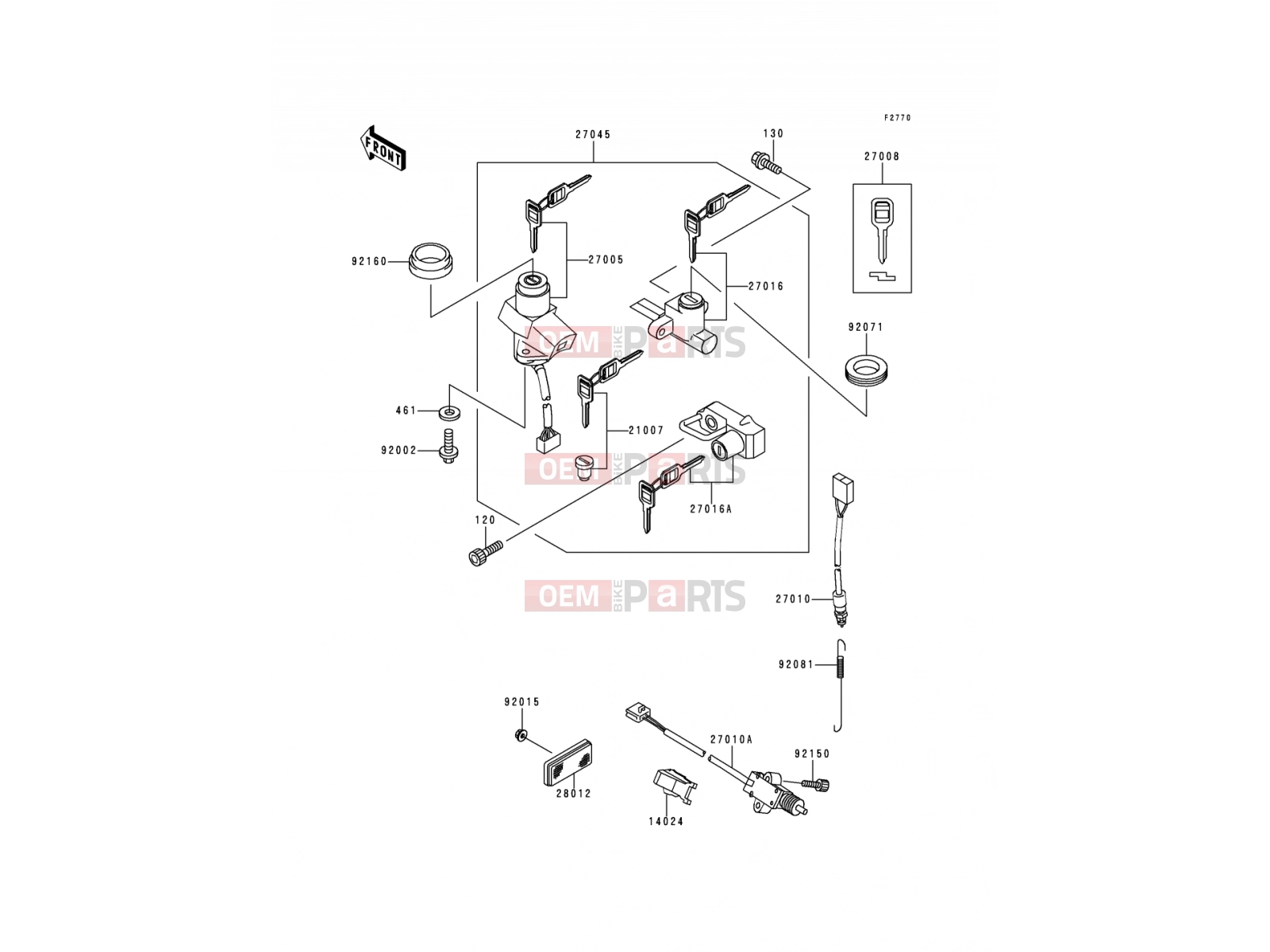 Ignition Switch - Kawasaki ER-5 (ER500-B4) 2000