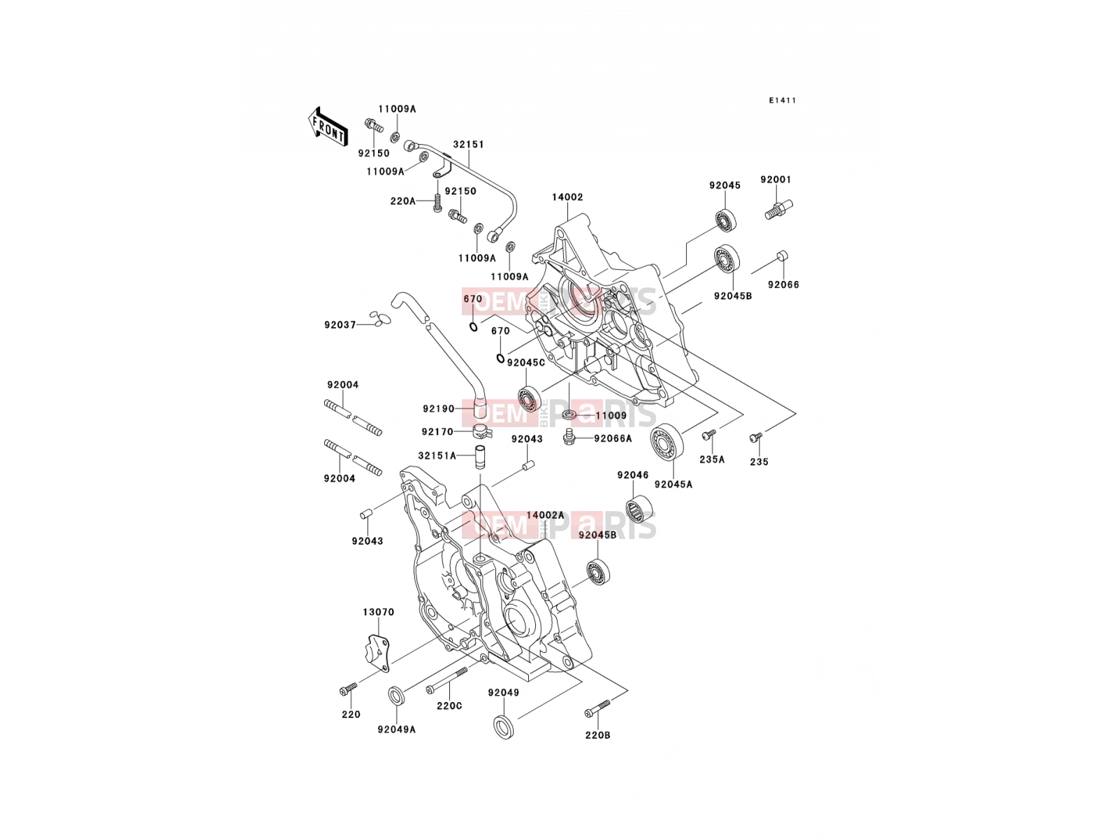 KAWASAKI 2000 Crankcase