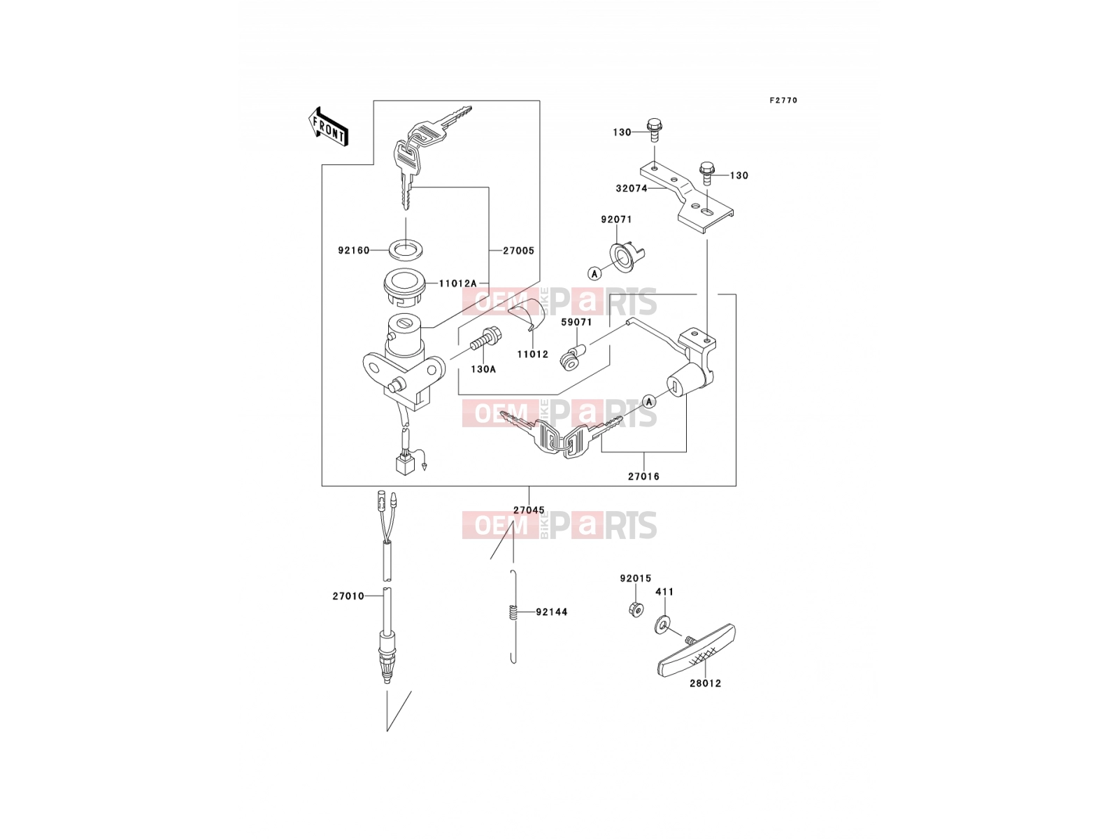 KAWASAKI 2000 Ignition Switch