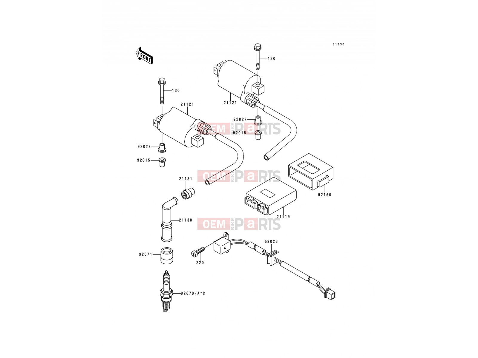 Ignition System - Kawasaki KLE500 (KLE500-A10) 2000