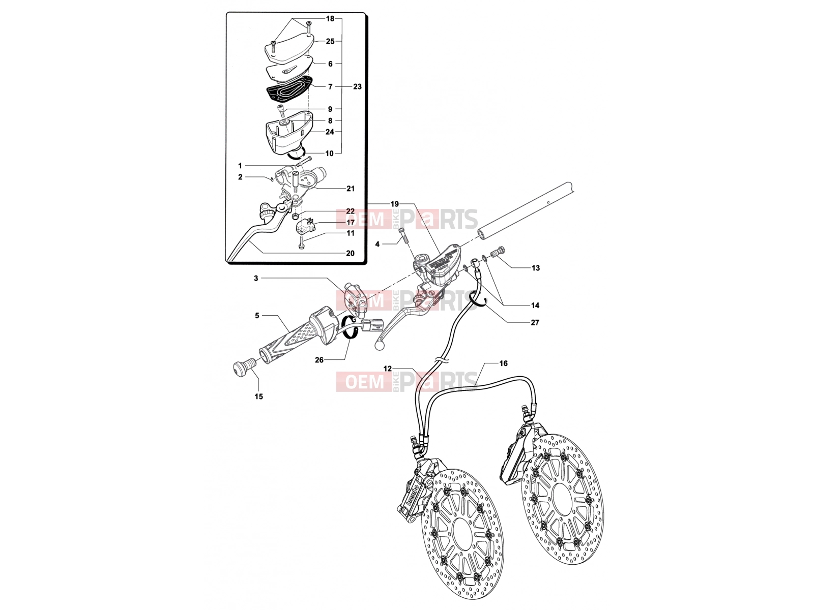 Handlebar Assembly Right - MV Agusta Brutale 675