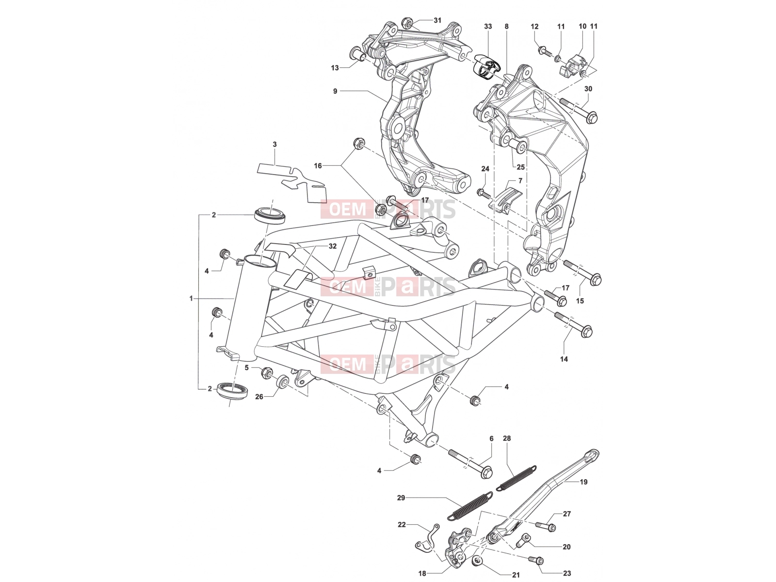 MV Agusta Brutale 800 <2016 Frame Assembly