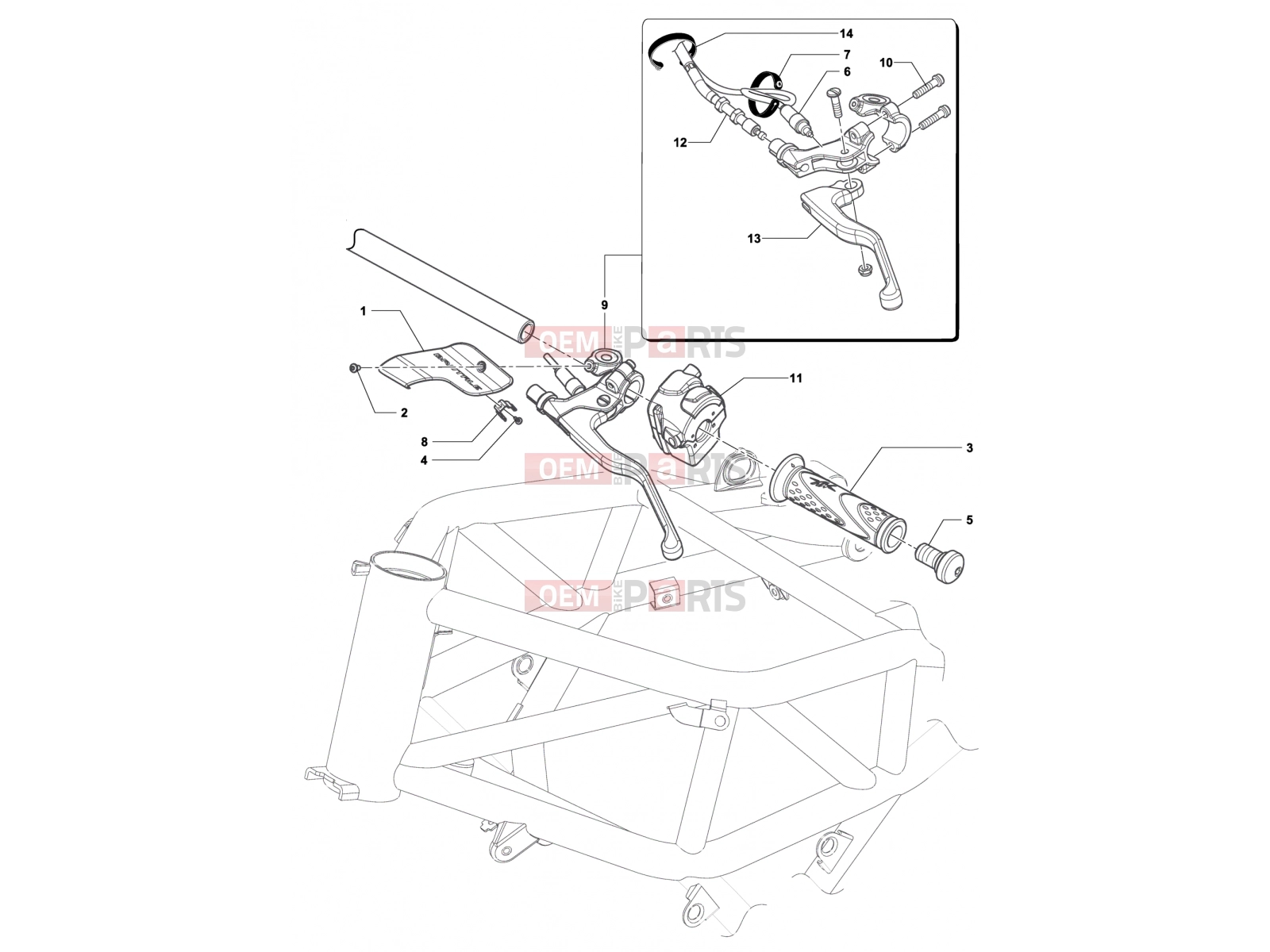 MV Agusta Dragster 800 Handlebar Assembly Left