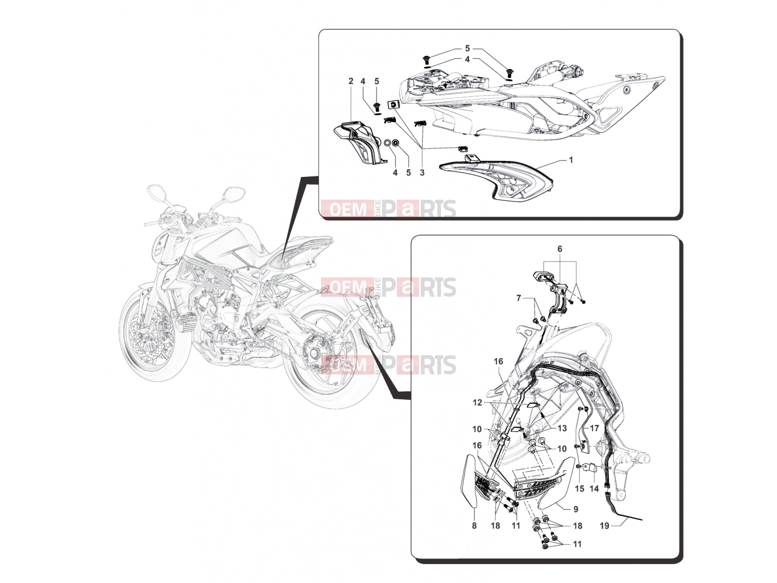 MV Agusta Dragster 800 Taillight - Indicators
