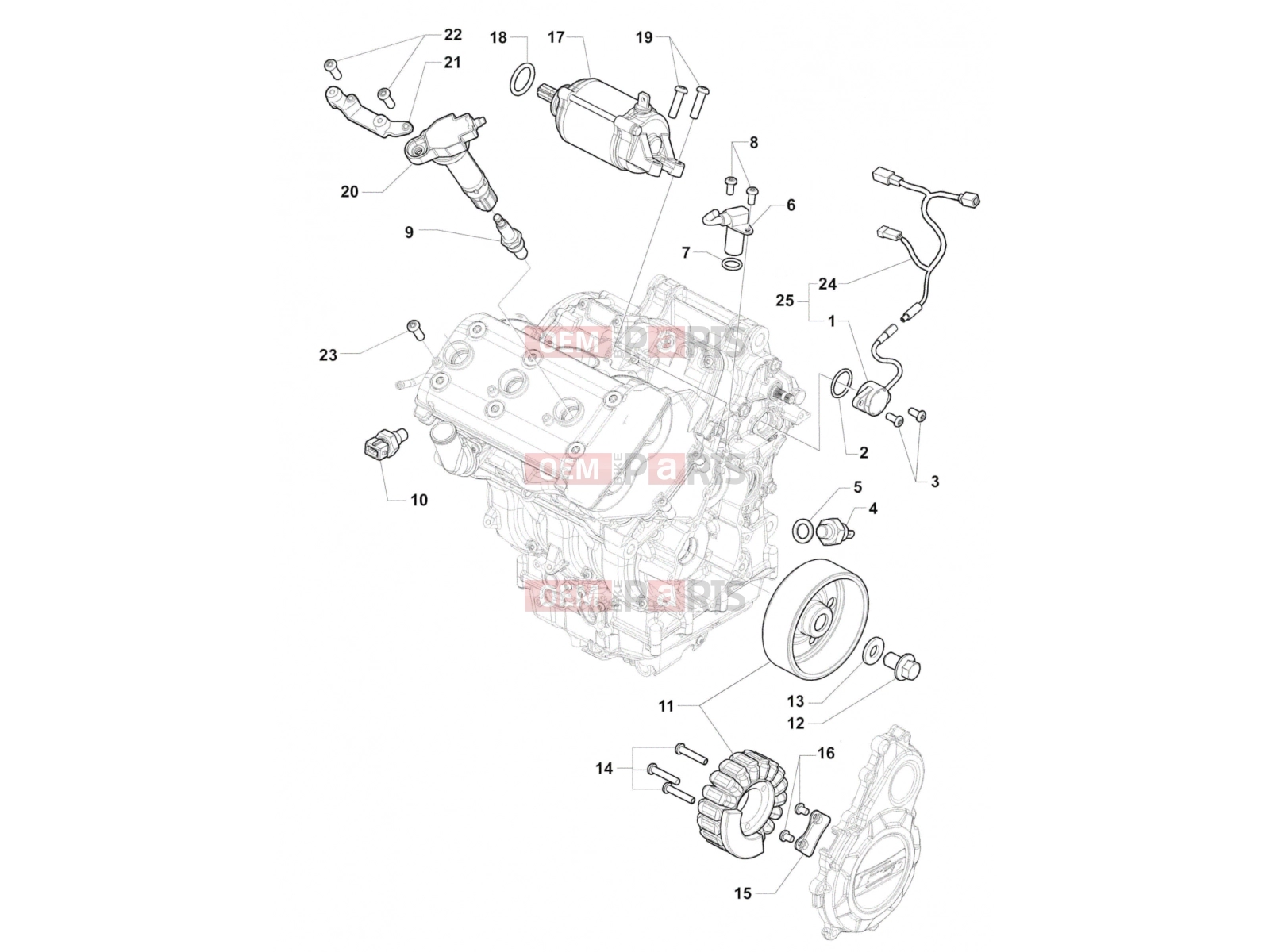 MV Agusta Dragster 800 RR Engine Electric System