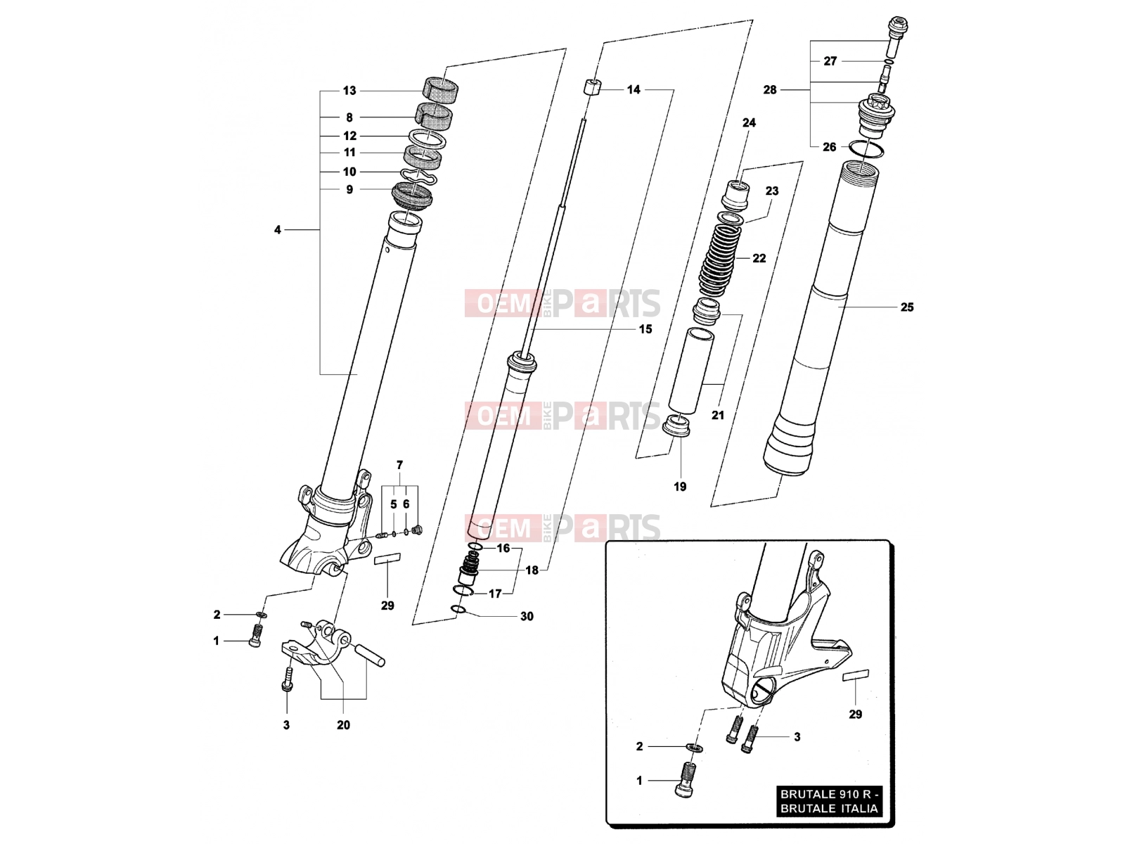 MV Agusta Brutale 910 R Front Fork Left
