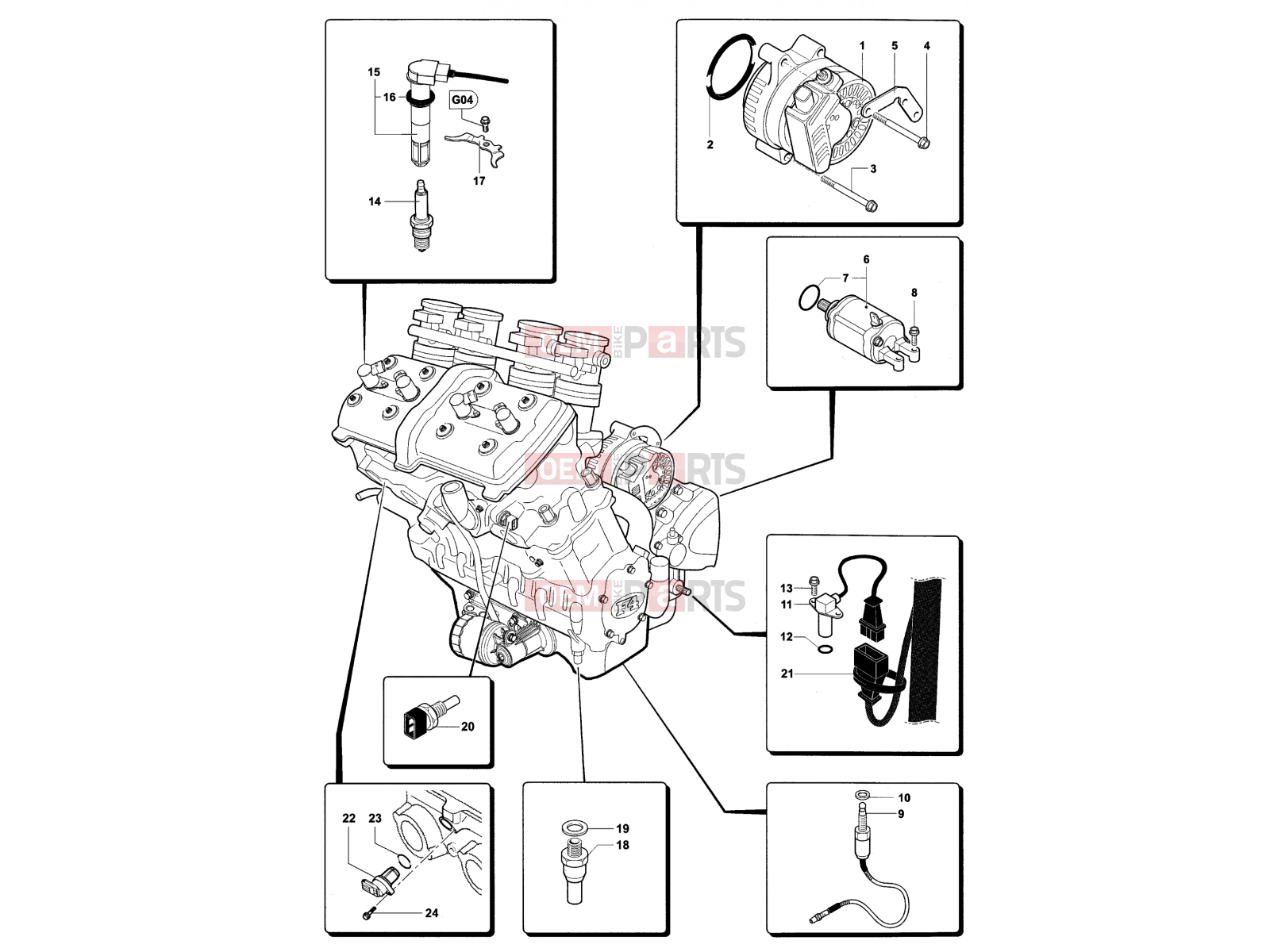 MV Agusta Brutale 989 Engine Electric System
