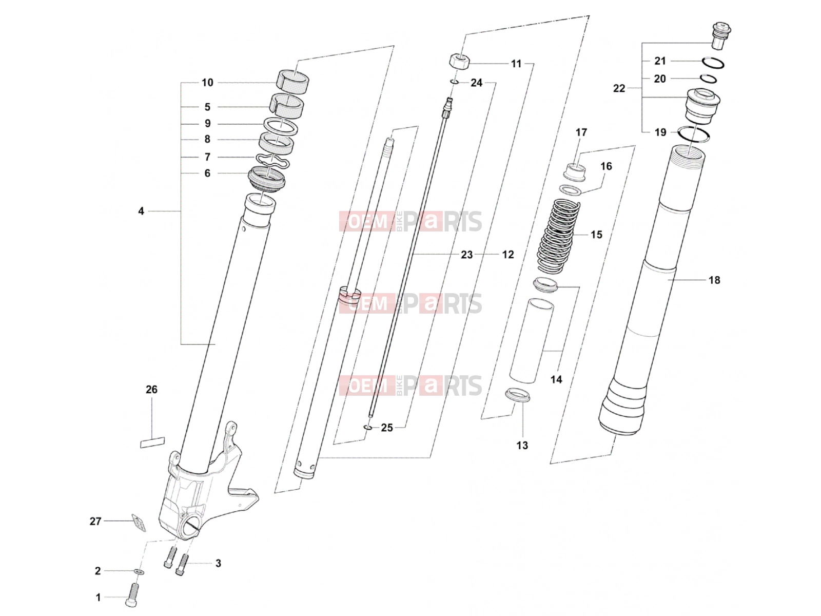 MV Agusta Brutale 990 R Front Fork Right