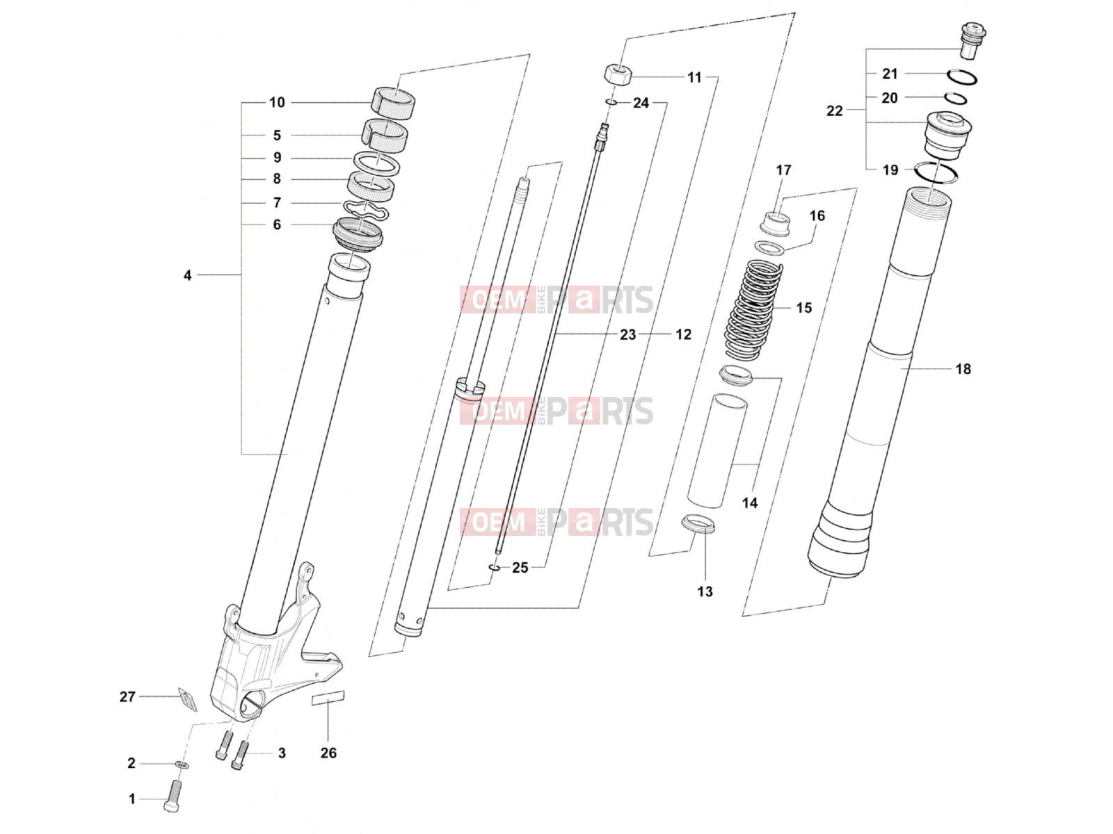 MV Agusta Brutale 990 R Front Fork Left