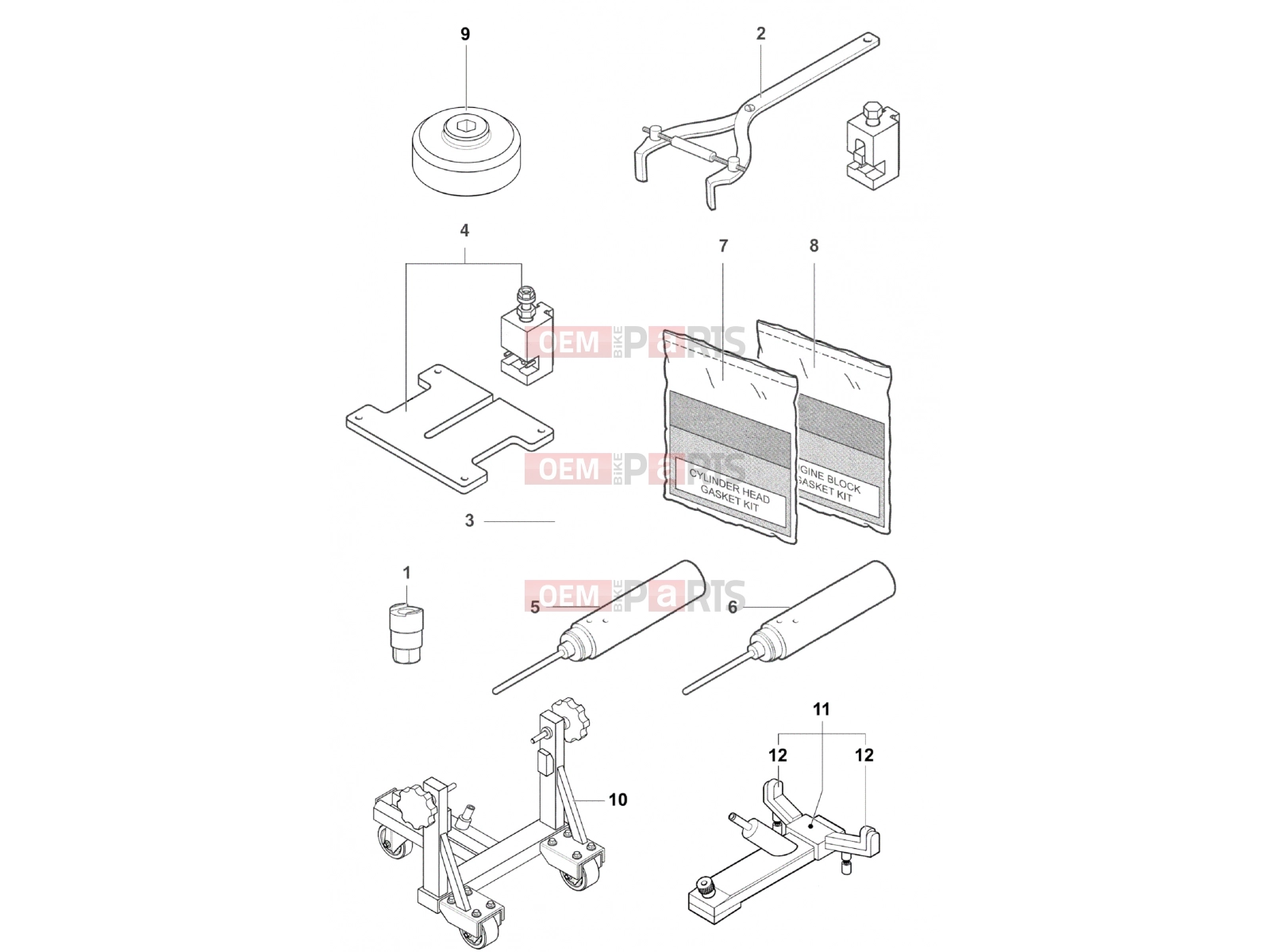 MV Agusta Brutale 1090 R 2012 Service Tools Engine 2