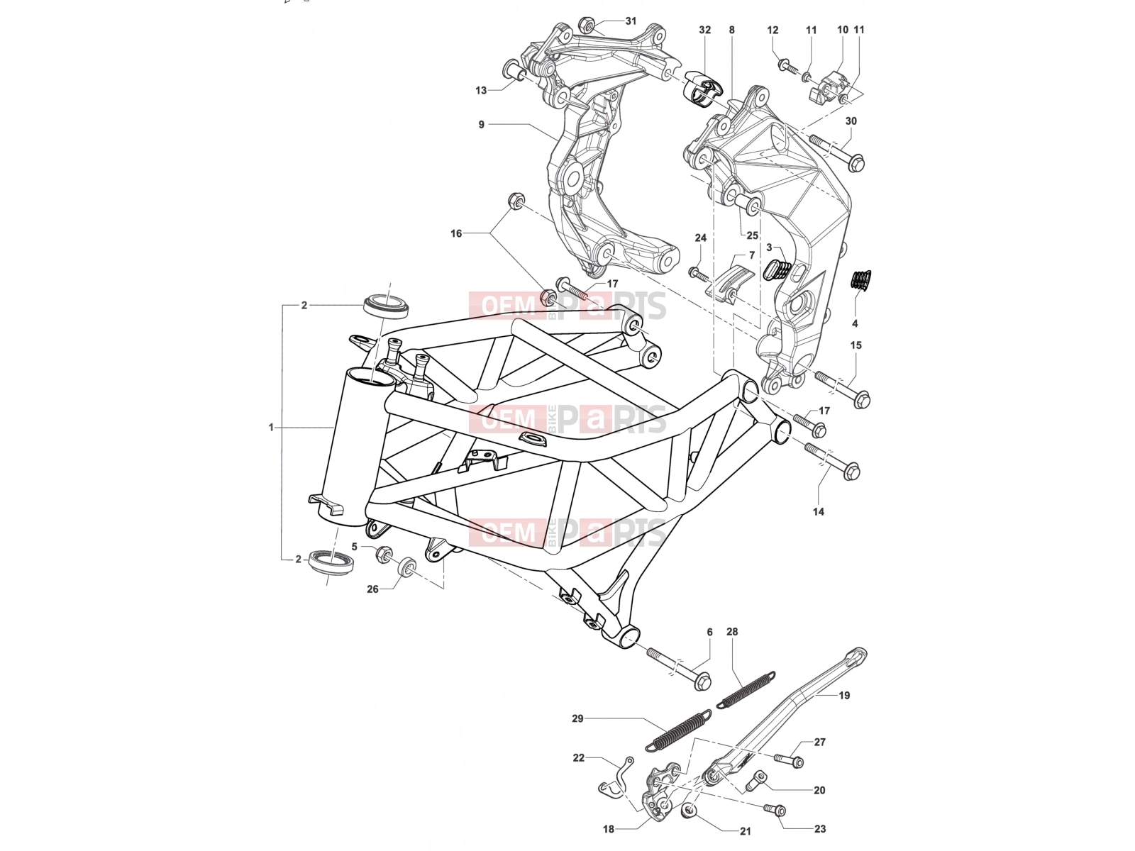 MV Agusta Rivale 800 Frame Assembly