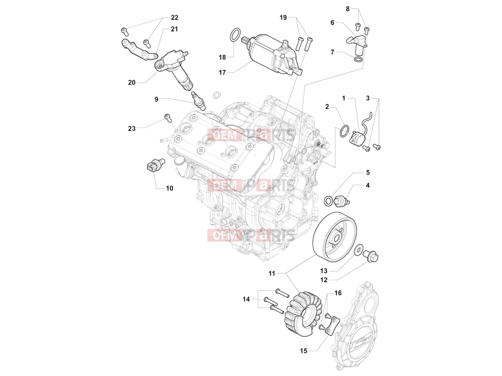 MV Agusta Stradale 800 Engine Electric System