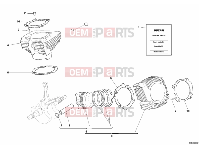 DUCATI 2006 Multistrada 1000 S CYLINDER - PISTON » ENGINE CASE