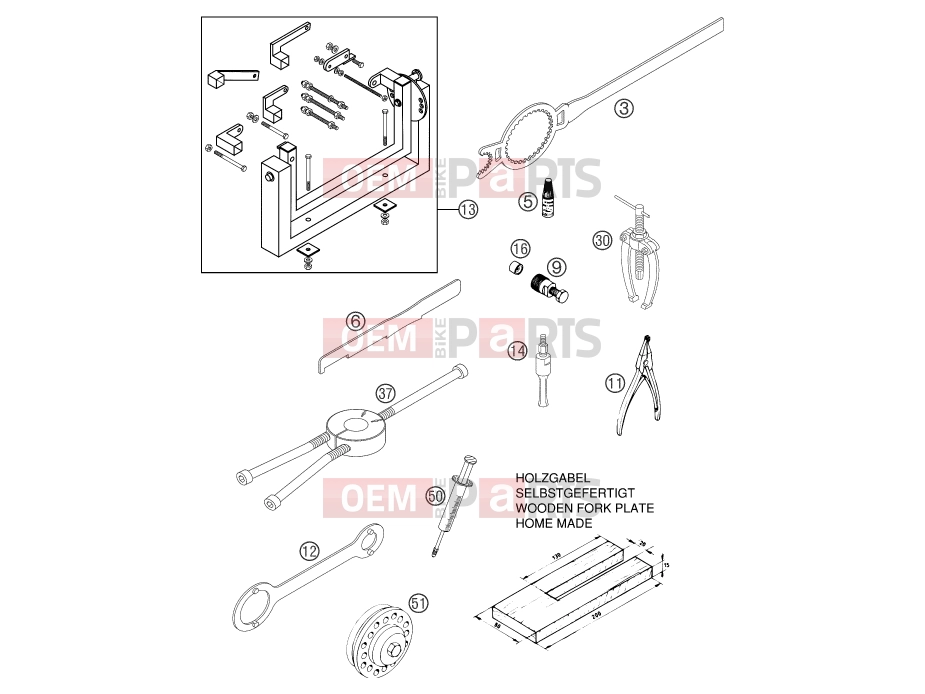 Engine » Special tools (engine) - KTM 85 SX (6001D8) [EU] 2004