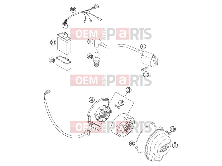 KTM 85 SX (6001D8) [EU] 2004 IGNITION SYSTEM|Engine|39