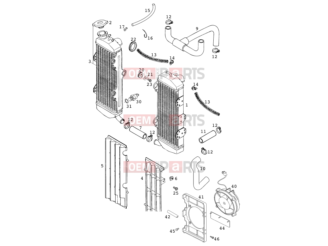 COOLING SYSTEM|Engine|35 - KTM 400 LC4-E (930306) [EU] 2000