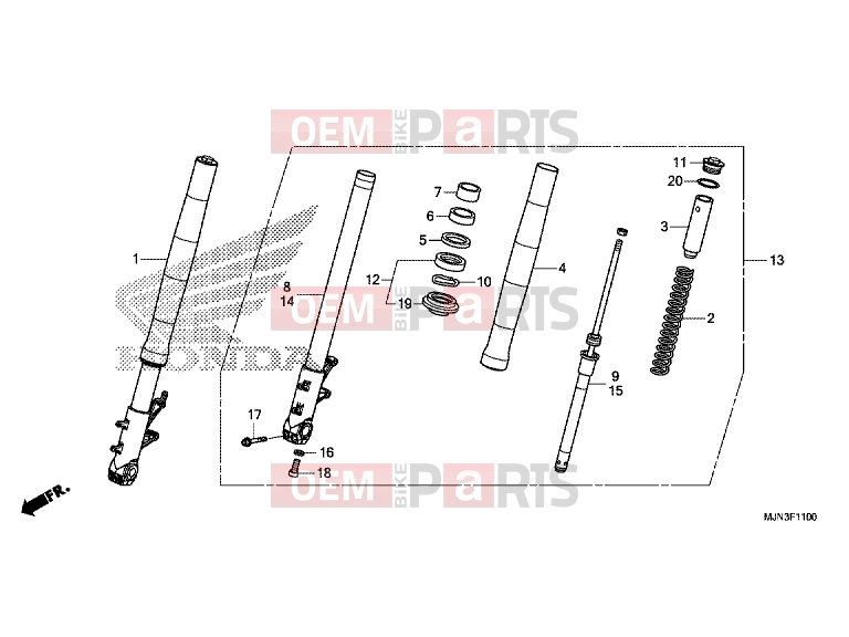 HONDA CTX1300A 2016 F-11 FRONT FORK