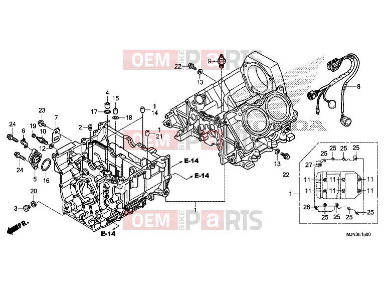 HONDA CTX1300A 2016 E-15 CRANKCASE