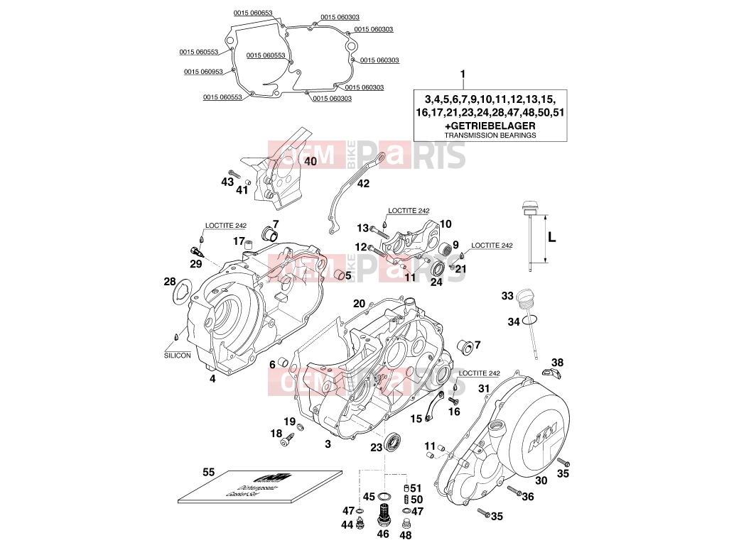 ENGINE CASE|Engine|30 - KTM 620 EGS-E 11LT ORANGE/LOW (972777) [EU] 1997