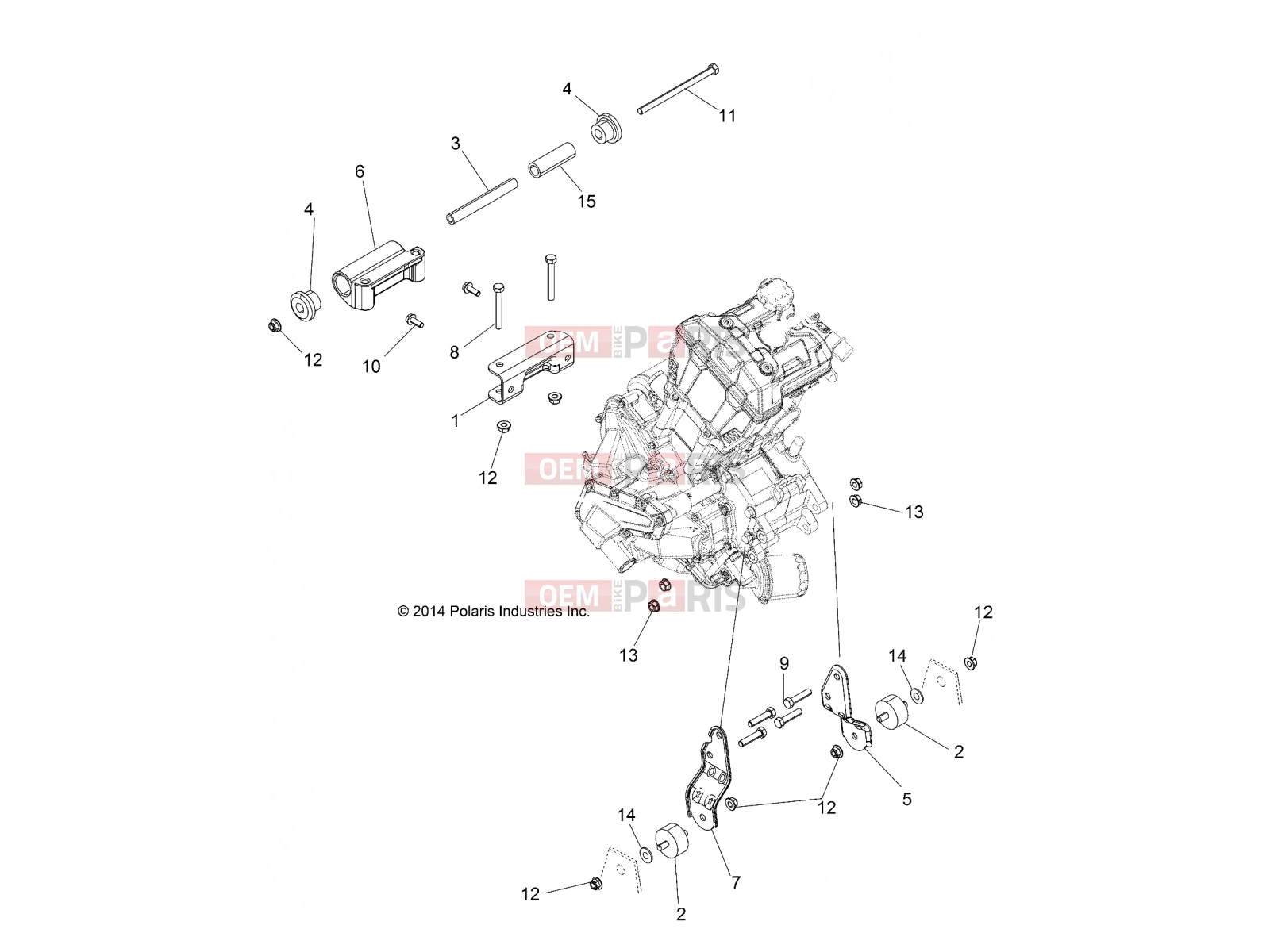 Polaris 2017 ATV SPORTSMAN 570 TRACTOR (R07) - A17SES57C1/C2/C7/CL/E1/E2/E7/EL/SET57C1/C2/E1/E2 ENGINE | ENGINE, MOUNTING - A17SES57C1/C2/C7/CL/E1/E2/E7/EL/SET57C1/C2/E1/E2