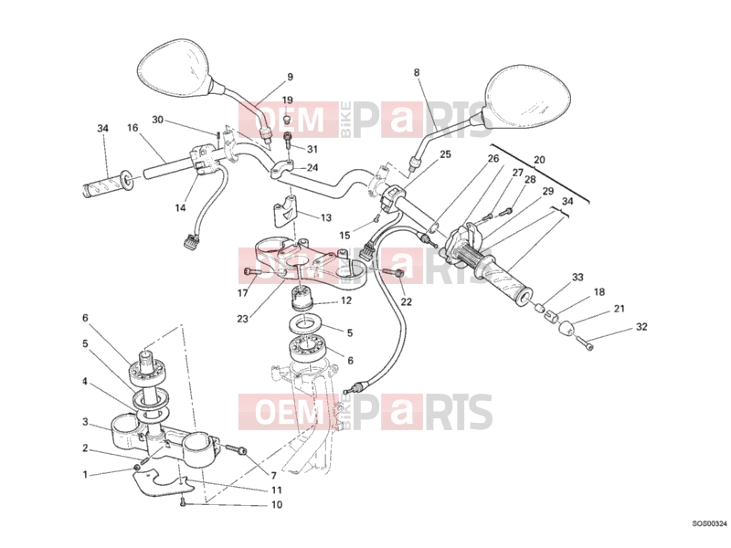 DUCATI 2006 Monster S4RS HANDLEBAR » HANDLE BAR