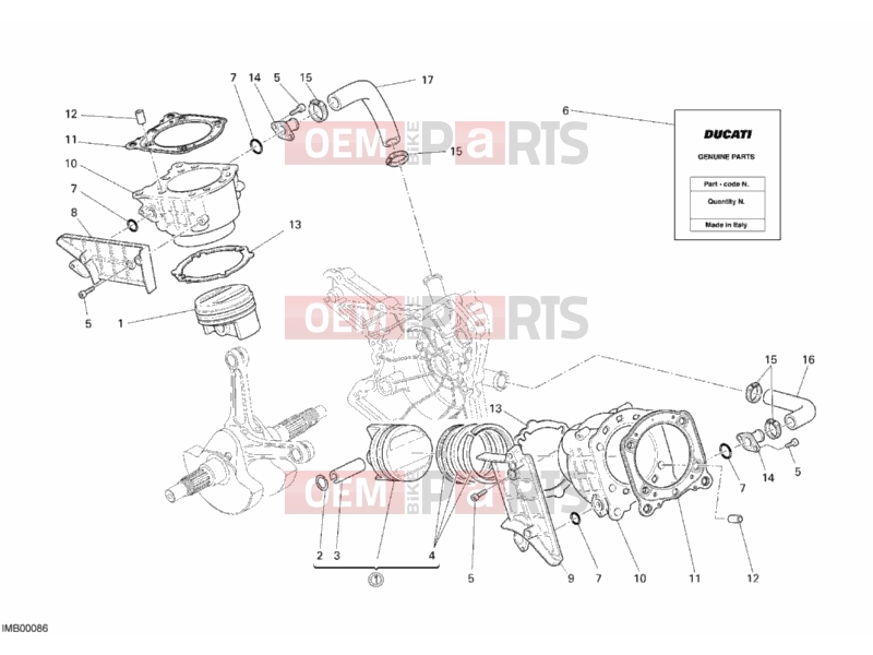 DUCATI 2006 Monster S4RS CYLINDER - PISTON » ENGINE CASE